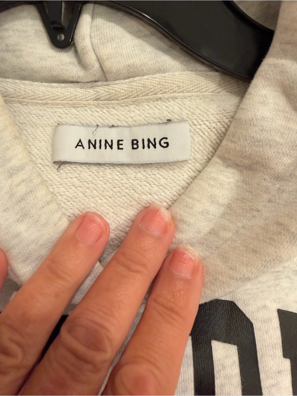 Anine Bing Sport light gray hoodie - Picture 2 of 4